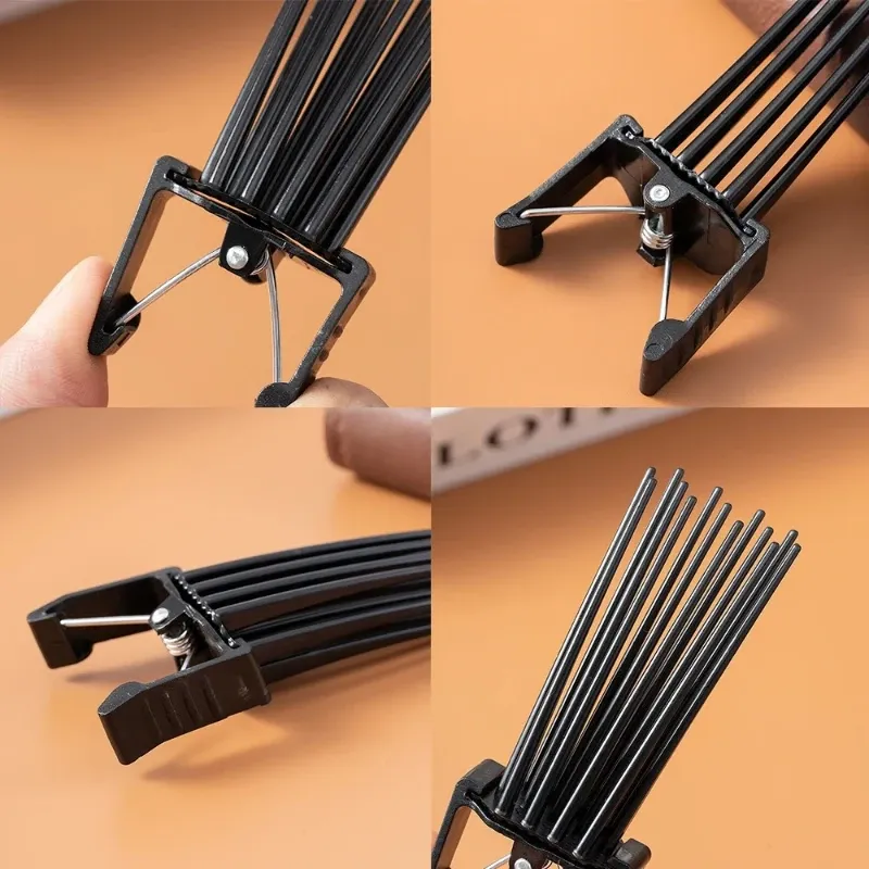Ensemble d'outils de coiffure pour boucles pour hommes et femmes : peigne texturant, pince souple, bouclage naturel et accessoires de barbier sans trace 6