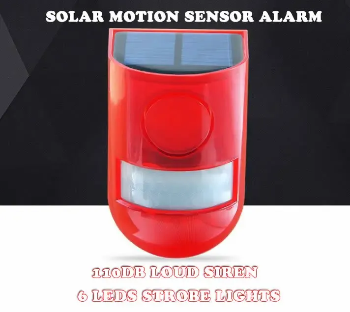 Détail de l'alarme solaire de sécurité