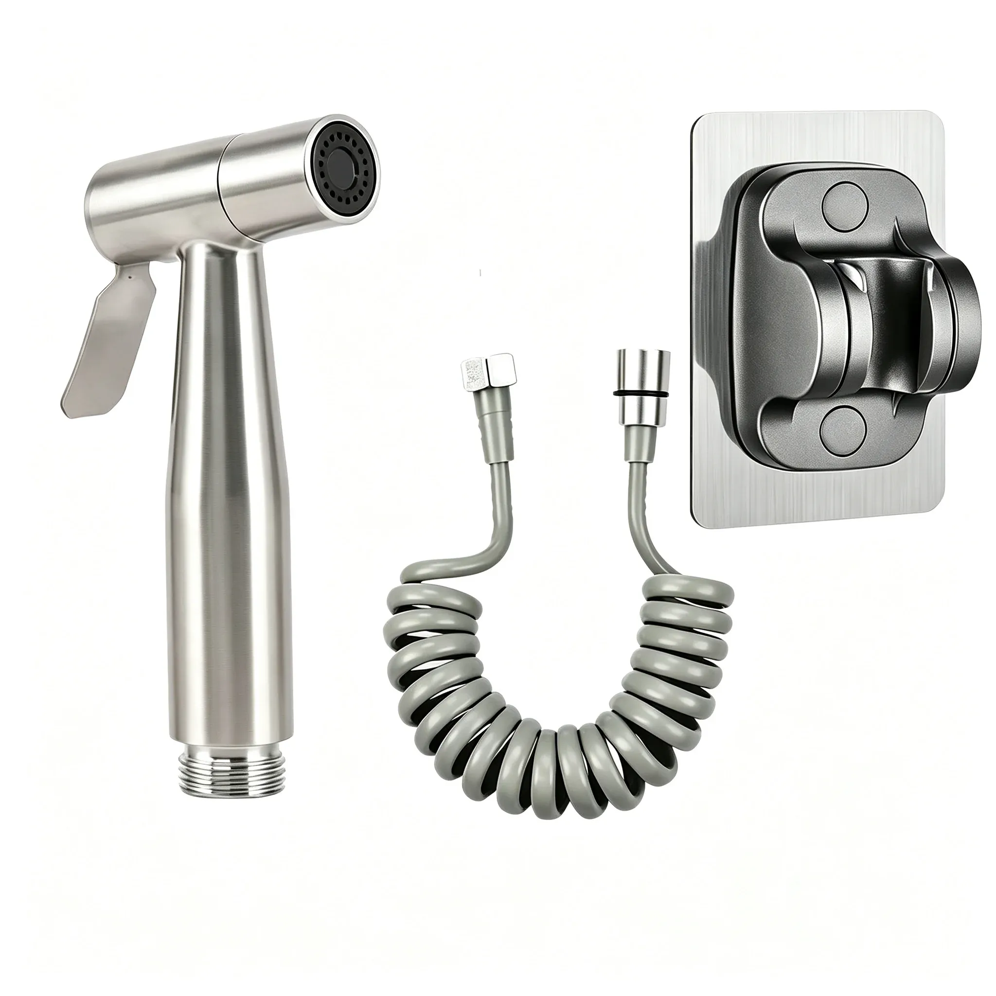 Pulvérisateur de bidet mural à double commande pour toilettes, Shattaf portable avec tuyau, pistolet de nettoyage multifonction pour hygiène féminine 9
