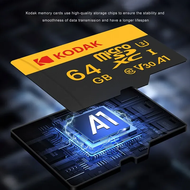Carte mémoire microSD KODAK, jusqu'à 100 Mo/s, Classe 10 U3, 4K UHD, 32 Go à 256 Go 5