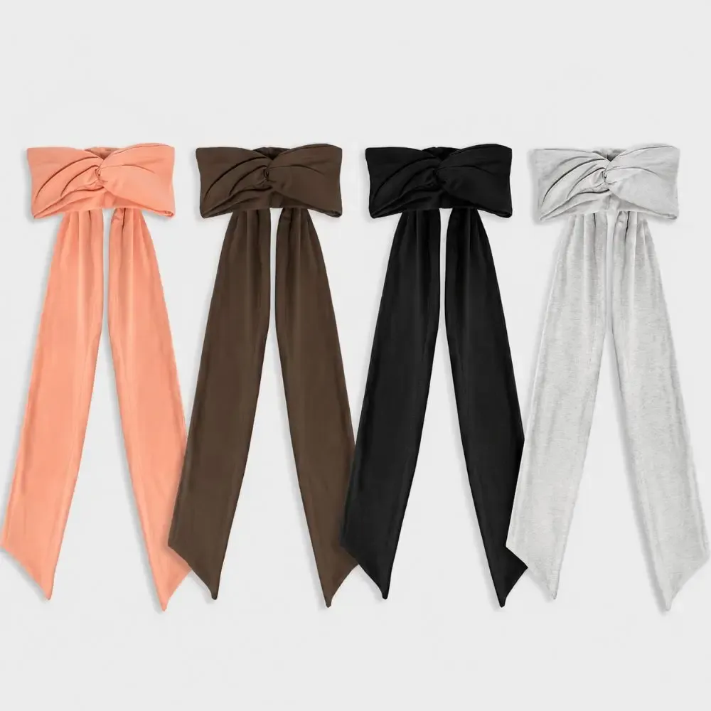 Bandeau boucleur sans chaleur 2-en-1 simple et doux, outil de coiffure sans chaleur, tige à boucler longue avec ruban pour femmes 4