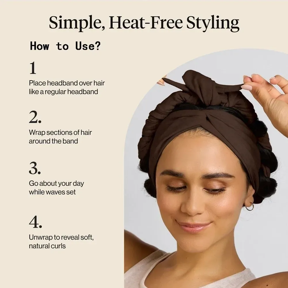 Bandeau boucleur sans chaleur, idée de coiffure