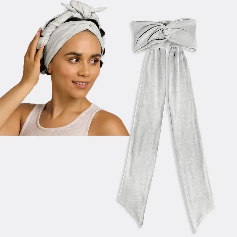 Bandeau boucleur sans chaleur 2-en-1 simple et doux, outil de coiffure sans chaleur, tige à boucler longue avec ruban pour femmes 8