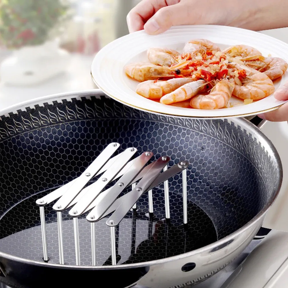 Étagère de rangement de vaisselle en acier inoxydable