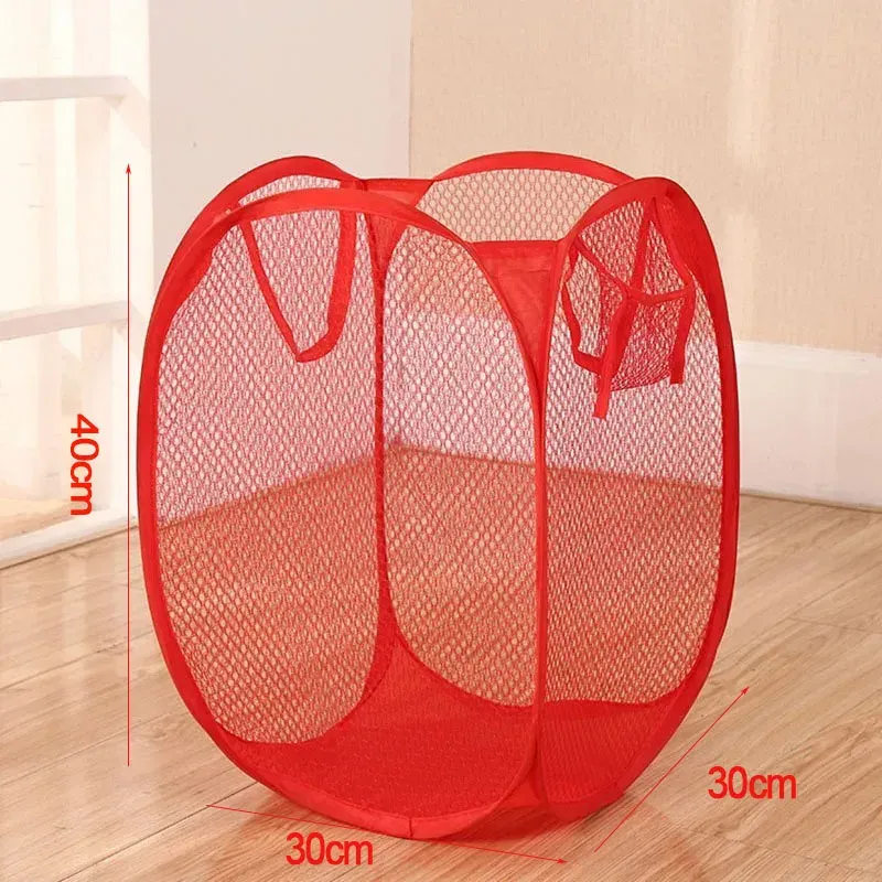 Panier à linge pliable en maille, petit panier de rangement portable pour voyage d'affaires 9