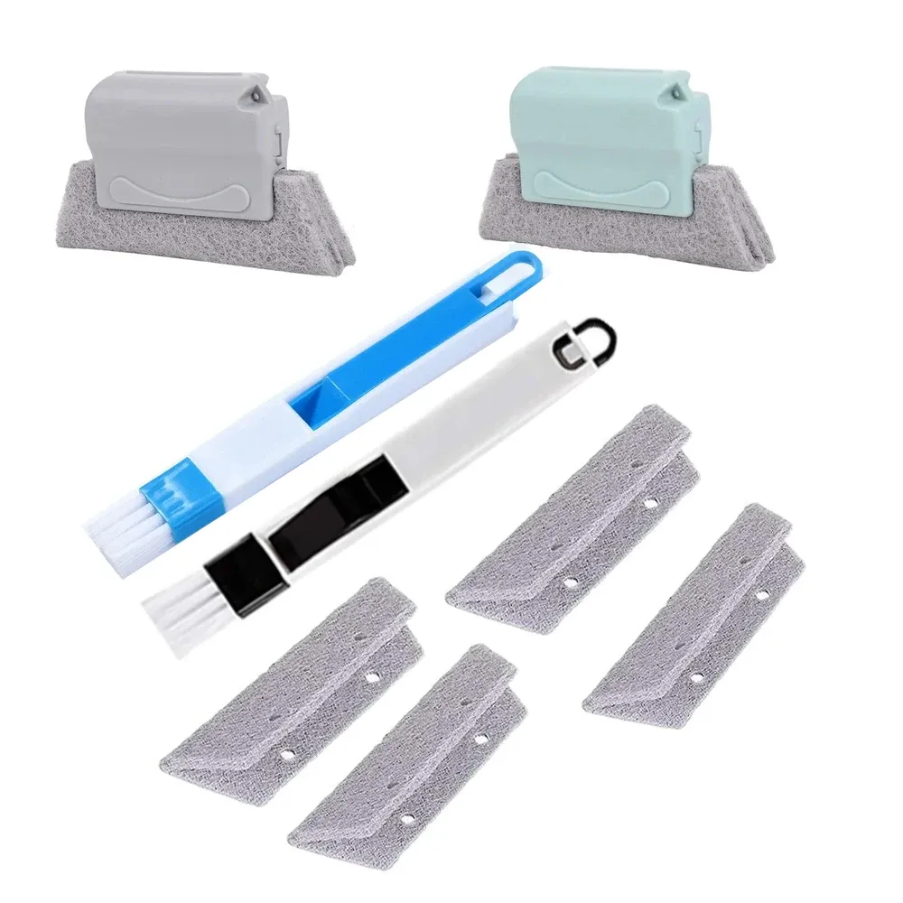 Brosse de nettoyage pour rainures de fenêtres et de portes coulissantes
