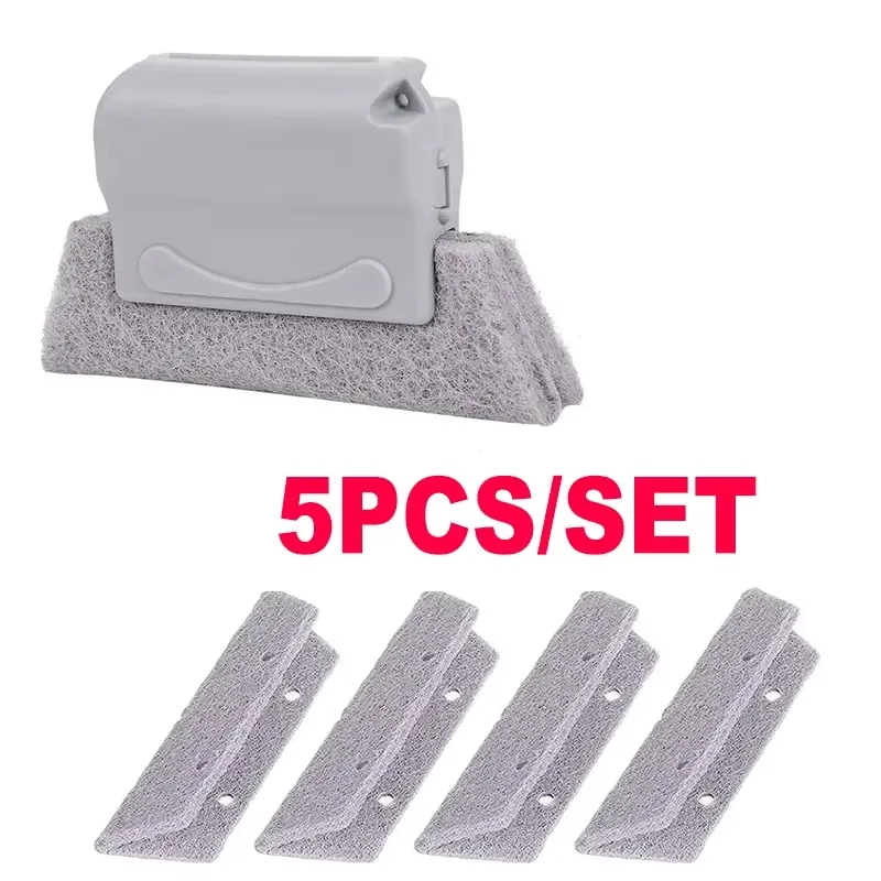 Nettoyeur de rails de fenêtres, kit d'outils de nettoyage pour rainures de portes, brosse pour rainures de portes coulissantes, outil de nettoyage domestique pour interstices. 11