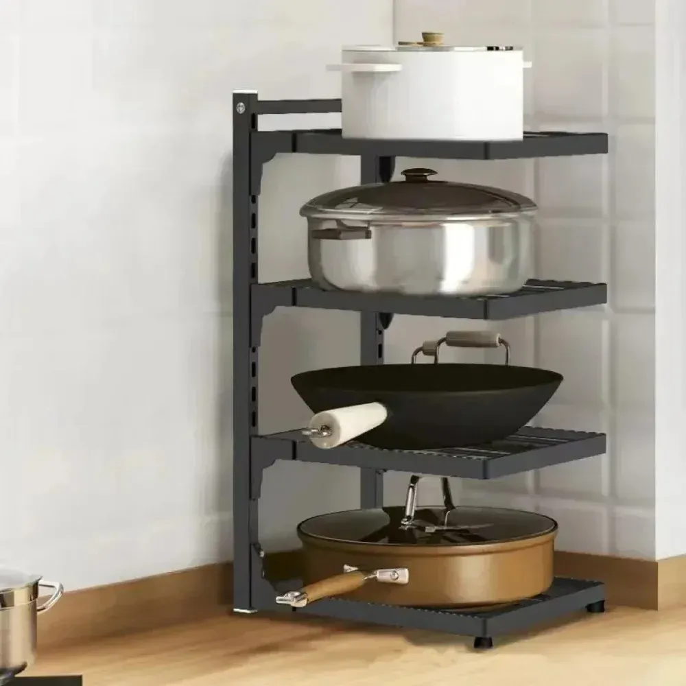 Organisateur de cuisine avec niveaux réglables en situation