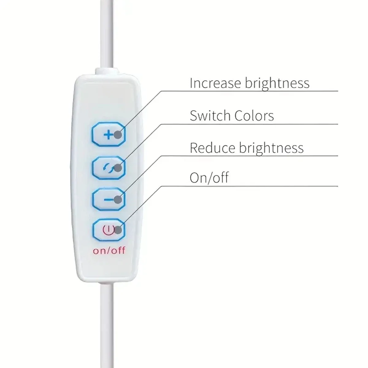Lampe LED magnétique rechargeable USB à 3 couleurs, réglable en intensité, 20 cm à 50 cm, pour lecture et bureau 3