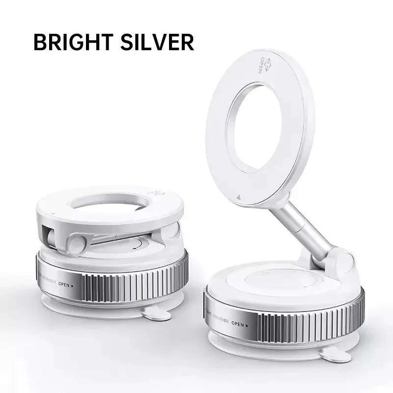Support magnétique MagSafe pour téléphone de voiture à ventouse, rotation 360°, compatible iPhone 17, 16, 15, 14, 13 et 12, navigation GPS 9