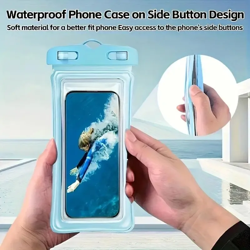 Pochette étanche universelle pour téléphone à écran tactile, fermeture auto-scellante pour piscine, plage et pluie 5