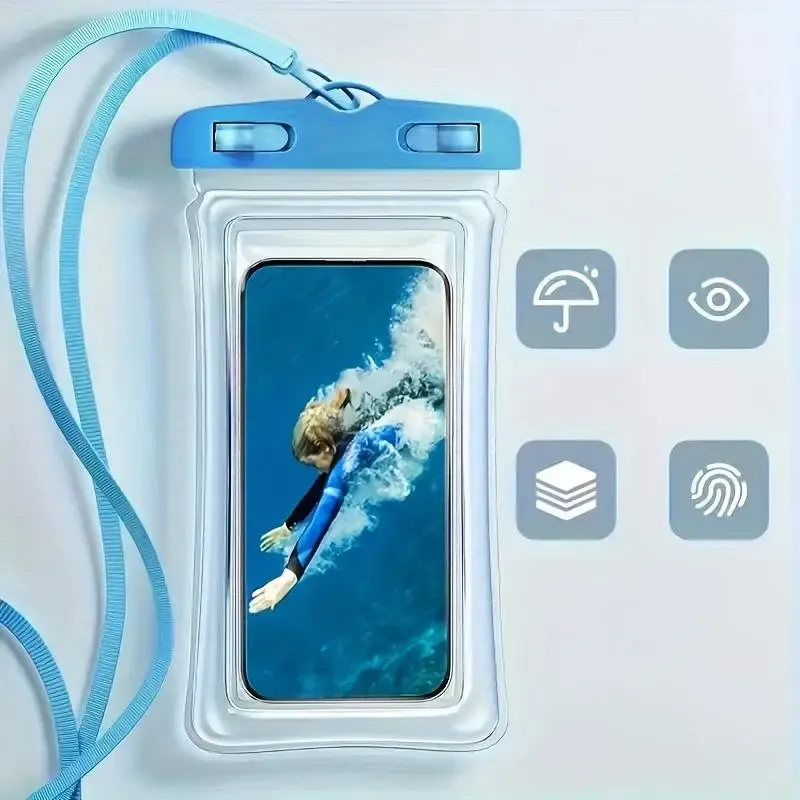 Pochette étanche universelle pour téléphone à écran tactile, fermeture auto-scellante pour piscine, plage et pluie 10