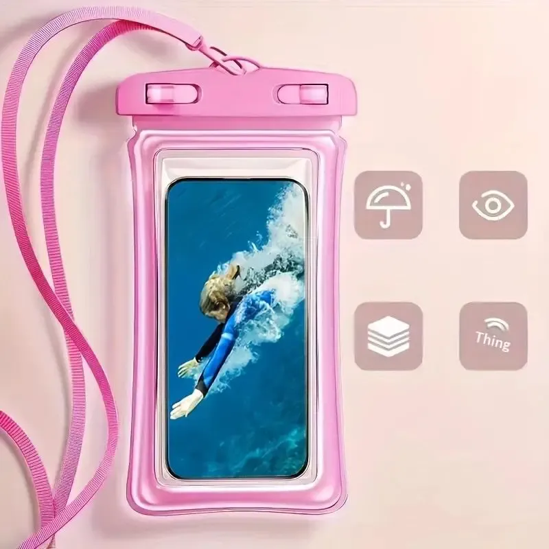Pochette étanche universelle pour téléphone à écran tactile, fermeture auto-scellante pour piscine, plage et pluie 9