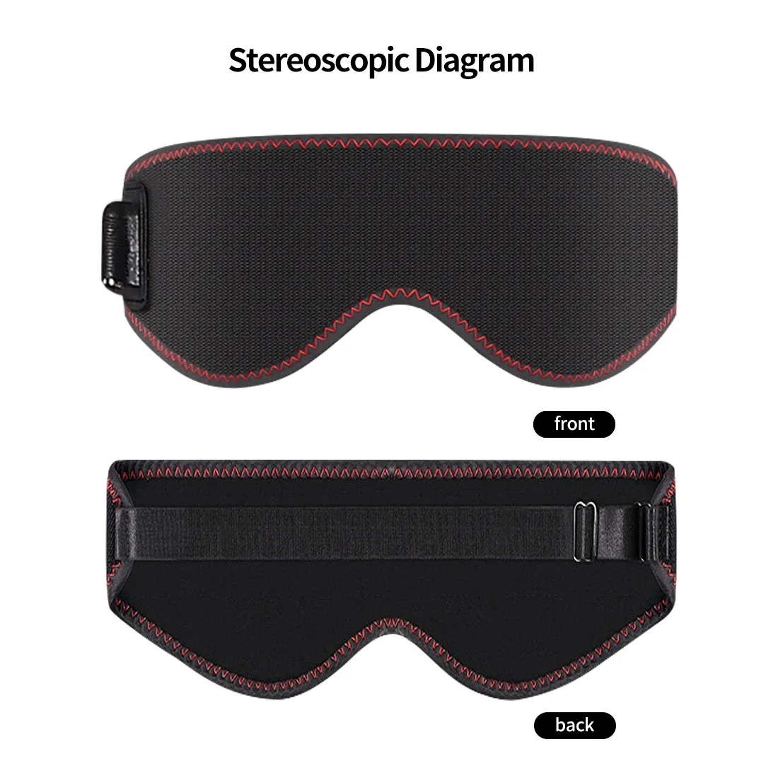 Masque chauffant pour les yeux, détail du design