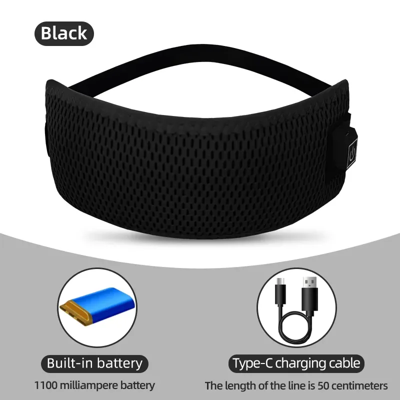 Masque chauffant pour les yeux secs avec 3 niveaux de chaleur, compresse chaude pour le sommeil et les cernes 8
