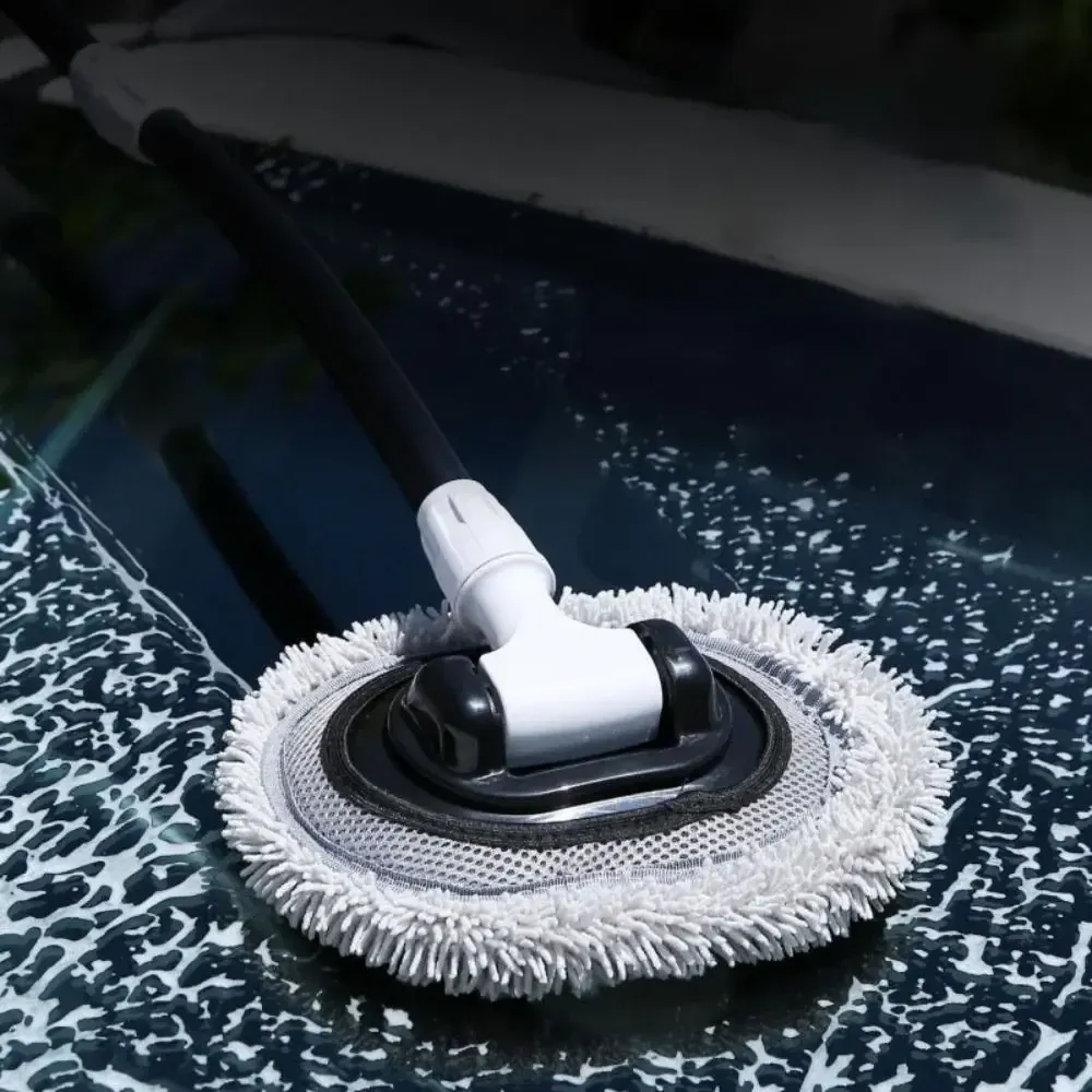 Brosse de lavage pour voiture télescopique à long manche, poils doux en chenille, idéale pour vitres et carrosserie - Image 1