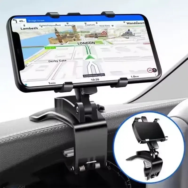 Support de téléphone pour voiture universel pour tableau de bord, support GPS compatible iPhone, Samsung et Xiaomi 2