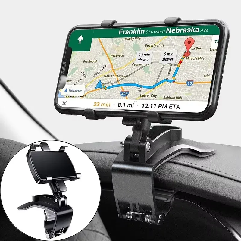 Support de téléphone pour voiture universel à clipser sur le tableau de bord