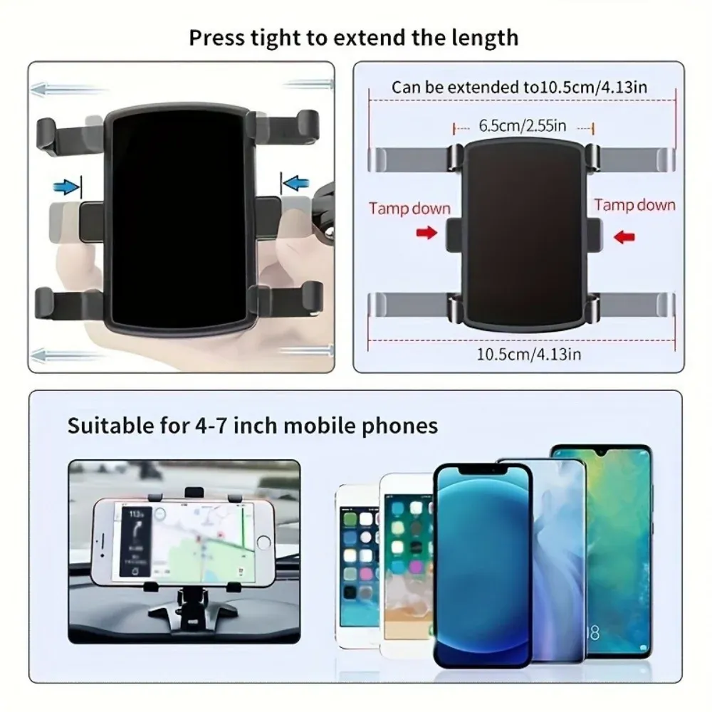 Support de téléphone pour voiture, vue de face