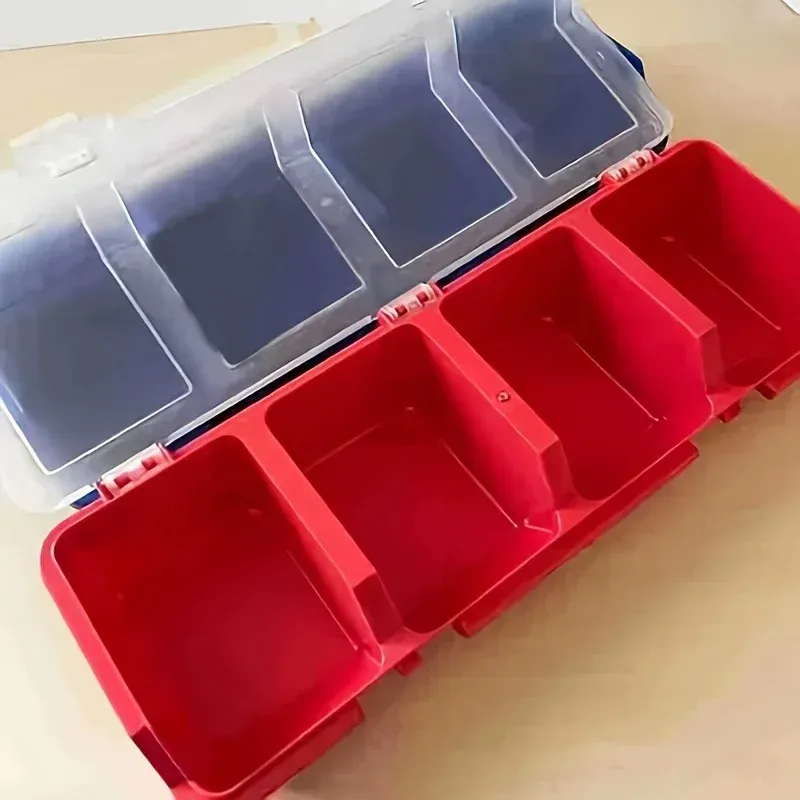 Boîte de rangement multi-compartiments pour vis et petites pièces, lot de 1 ou 2, boîte de rangement en plastique durable pour quincaillerie et bijoux 5