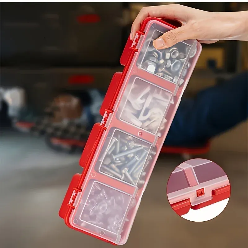 Détail des compartiments de la boîte de rangement
