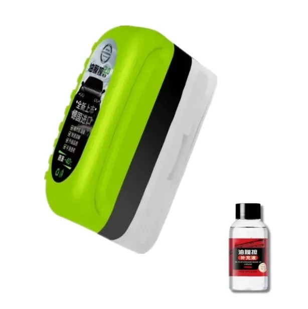 Nettoyant pour vitres et pare-brise de voiture avec éponge et brosse, élimination des taches d'eau et d'huile 14