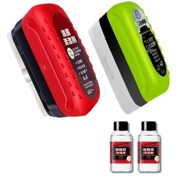 Nettoyant pour vitres et pare-brise de voiture avec éponge et brosse, élimination des taches d'eau et d'huile 9