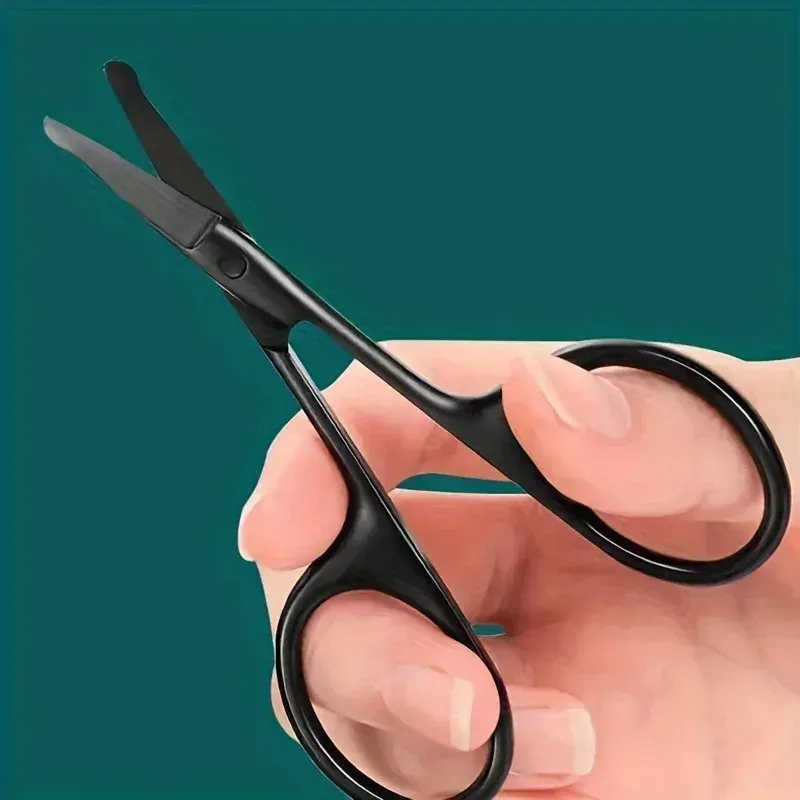 Tondeuse à poils de nez noire à tête ronde, tondeuse de sécurité en acier inoxydable pour hommes et femmes 5