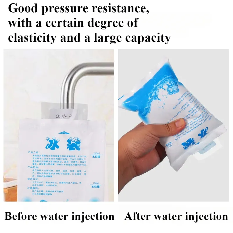 100 ml/400 ml, compresses de gel réutilisables pour blessures, soulagement de la douleur, sacs de gel chaud et froid, sûrs et écologiques. 3