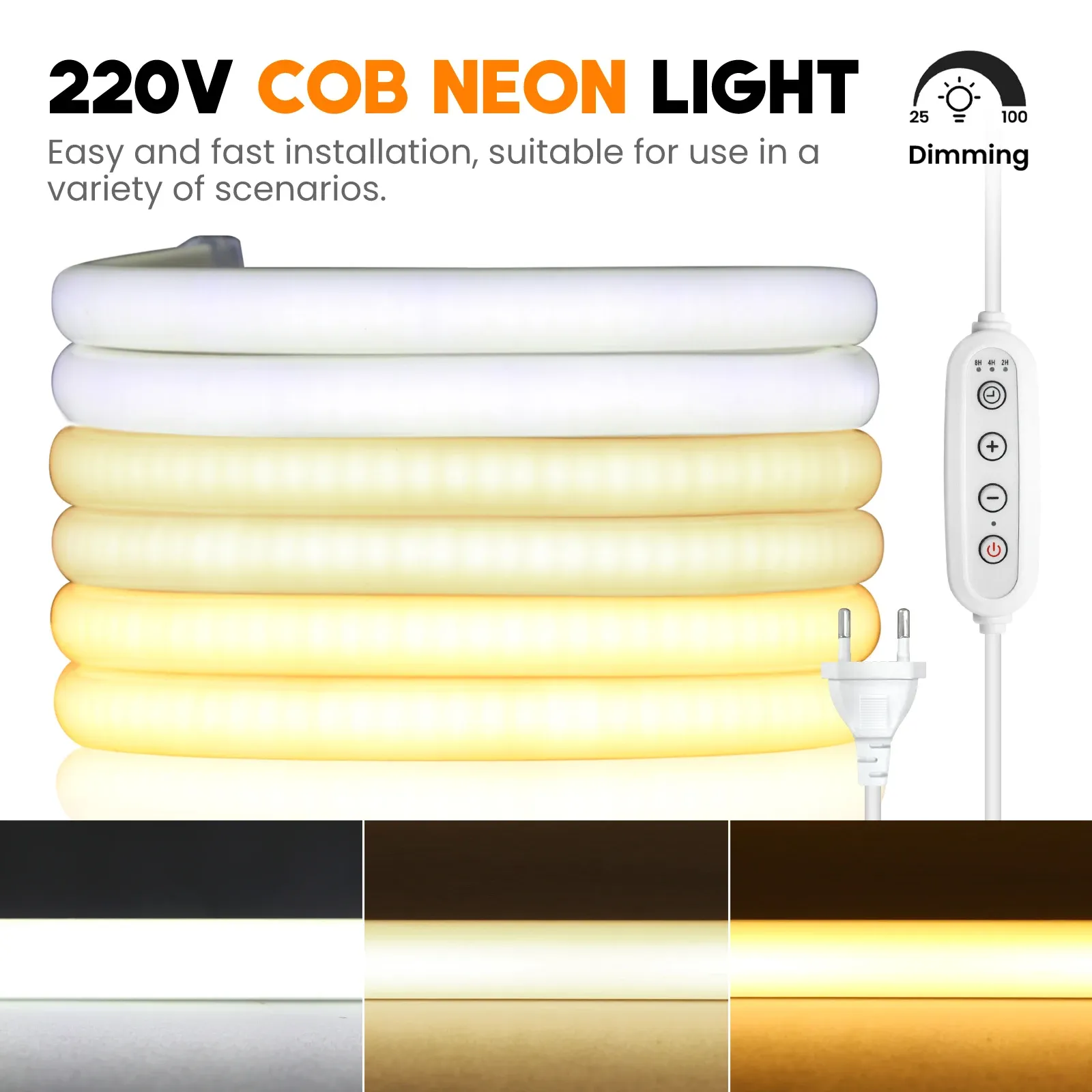 Bande lumineuse LED COB flexible en ambiance