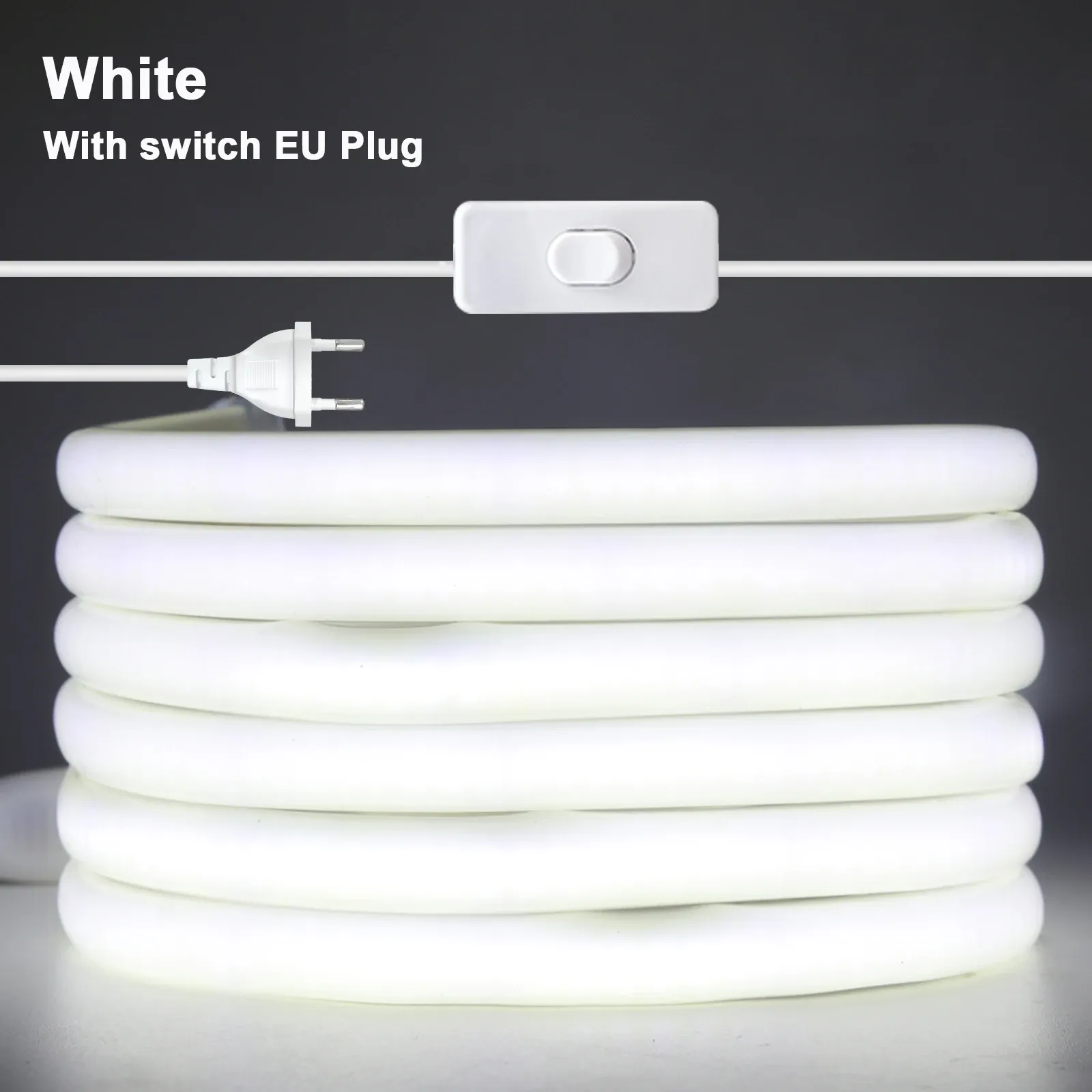 Bande LED COB 220V flexible et étanche avec variateur et kit d'alimentation, 288 LED, 3000K / 4000K / 6000K, éclairage décoratif pour cuisine 15