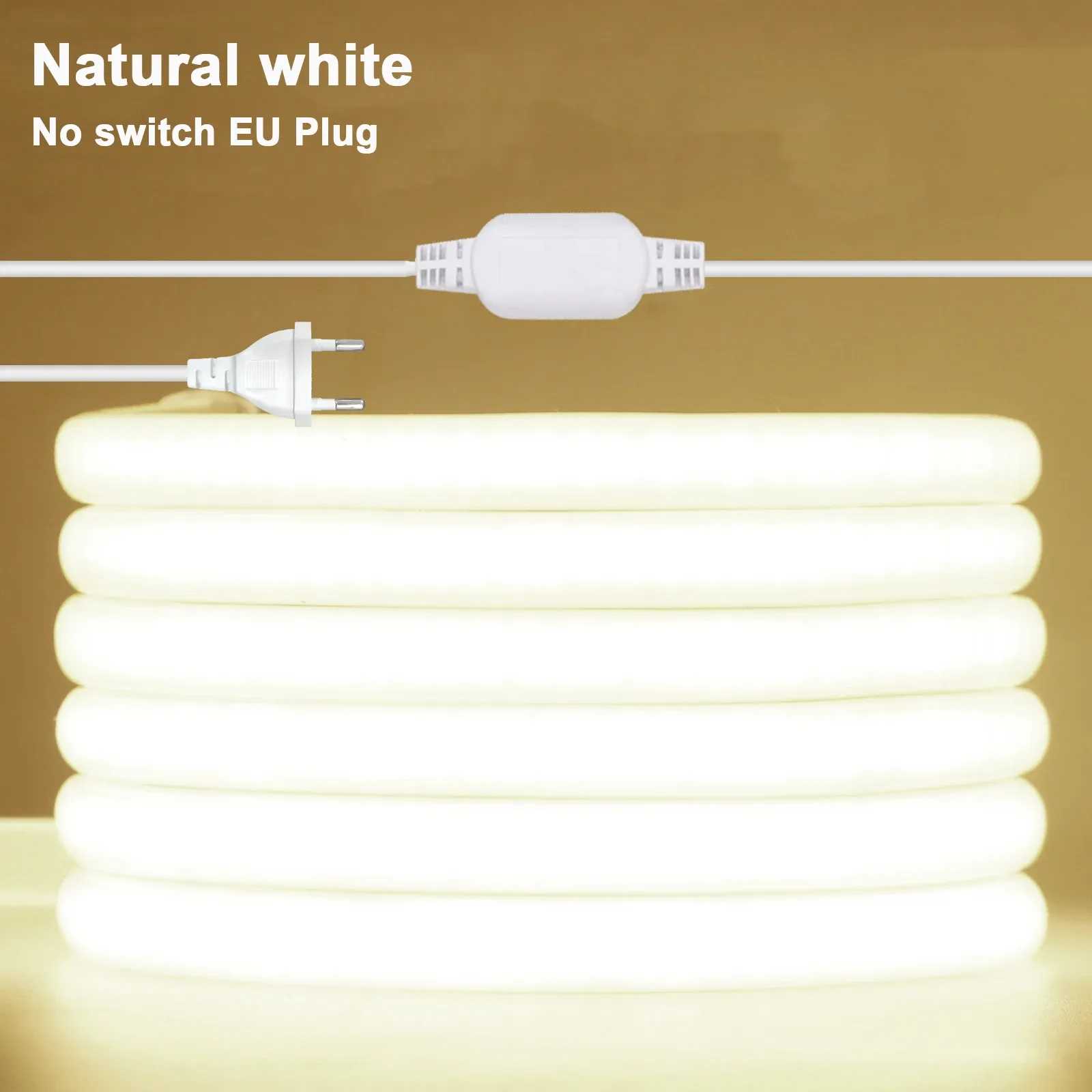Bande LED COB 220V flexible et étanche avec variateur et kit d'alimentation, 288 LED, 3000K / 4000K / 6000K, éclairage décoratif pour cuisine 11