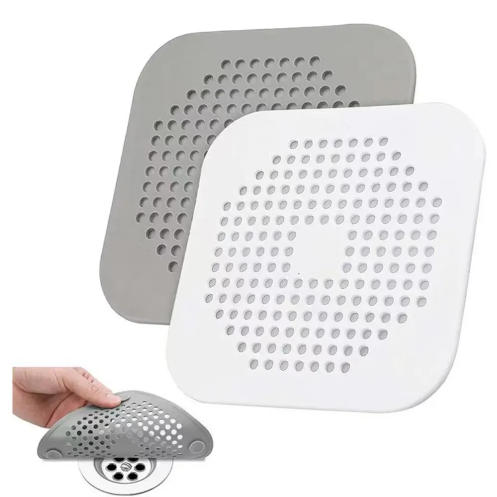Crépine de douche en silicone, lot de 1 ou 3 pièces : filtre anti-cheveux pour évacuation de douche, couvre-évier et bouchon de sol pour salle de bain et cuisine