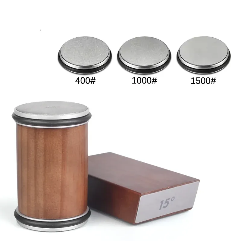 Affûteur de couteaux à rouleau avec support magnétique, kit de pierre diamantée et guides d'angle 15° et 20°, accessoire de cuisine 19