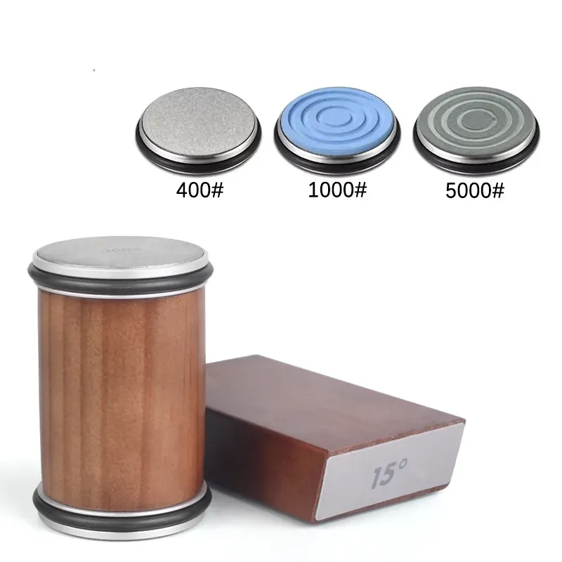 Affûteur de couteaux à rouleau avec support magnétique, kit de pierre diamantée et guides d'angle 15° et 20°, accessoire de cuisine 11