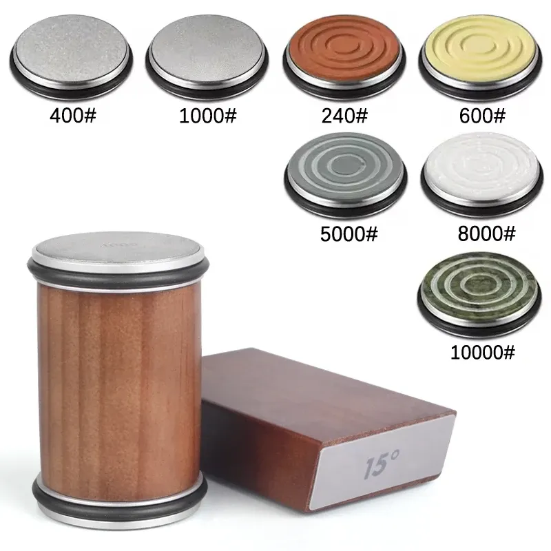 Affûteur de couteaux à rouleau avec support magnétique, kit de pierre diamantée et guides d'angle 15° et 20°, accessoire de cuisine 9