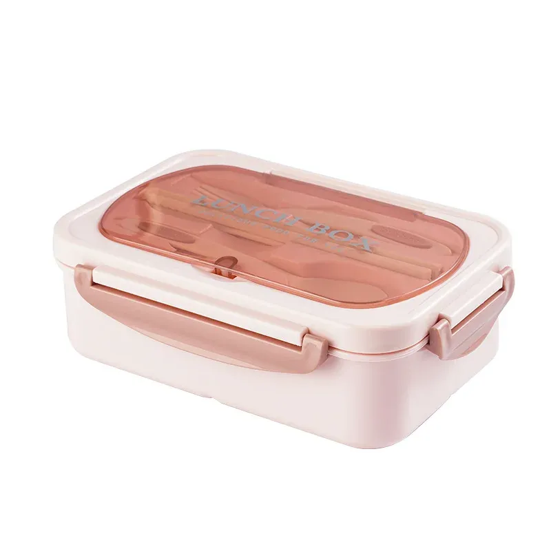 Boîte à déjeuner portable à compartiments pour enfants et étudiants, boîte Bento de bureau avec fourchette et cuillère, récipient de conservation des aliments compatible micro-ondes pour pique-nique 7