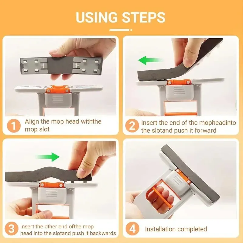 Mini serpillière pliable à essorage automatique, outil de nettoyage polyvalent et durable pour la maison, la salle de bain, la cuisine et les plans de travail 5
