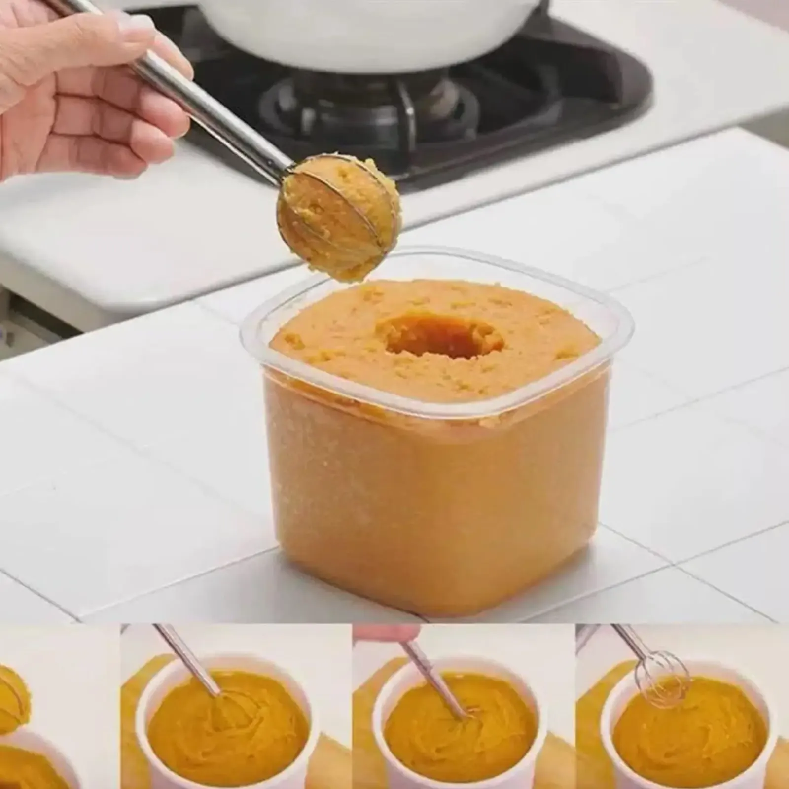 Bâton Miso Muddler, détail de la double tête