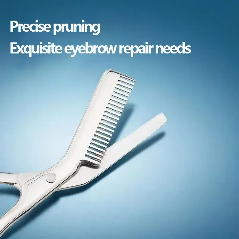Ciseaux à sourcils avec peigne, lame de précision en acier inoxydable pour un toilettage sûr et facile 3