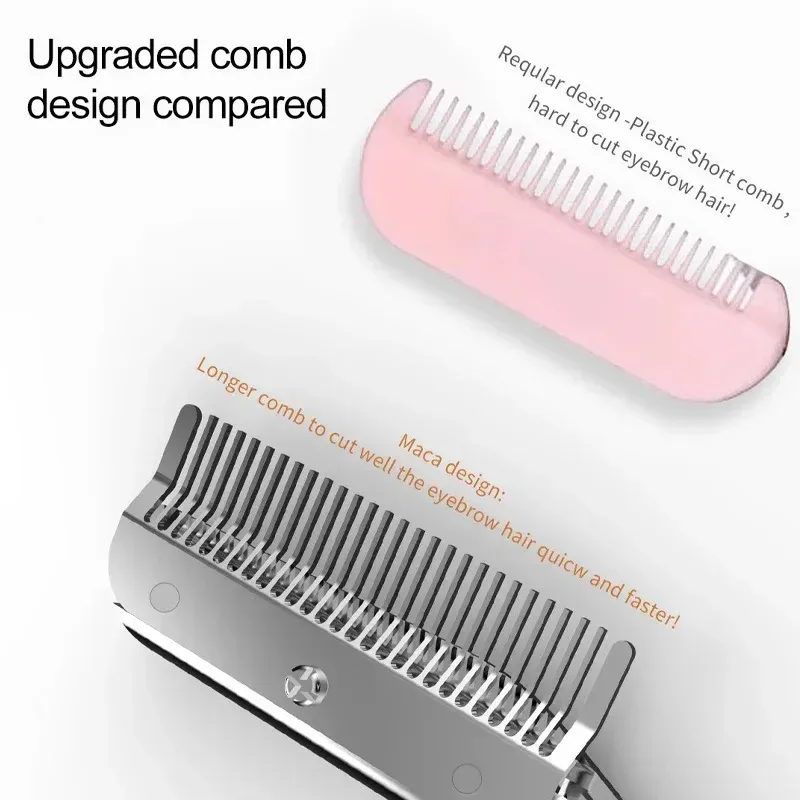 Ciseaux à sourcils avec peigne, lame de précision en acier inoxydable pour un toilettage sûr et facile 4