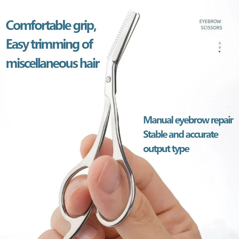 Ciseaux à sourcils avec peigne, lame de précision en acier inoxydable pour un toilettage sûr et facile 5