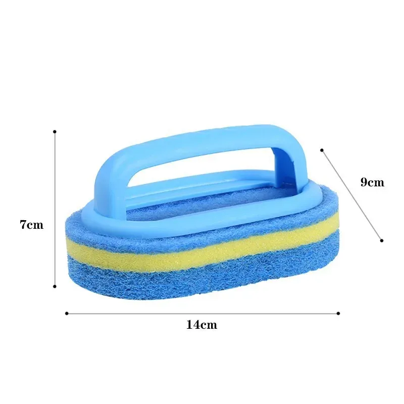 Brosse de nettoyage avec manche et éponge épaisse pour la vaisselle, la salle de bain et la cuisine 6