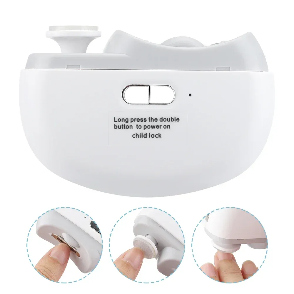 Coupe-ongles électrique avec fonction meulage et polissage, éclairage intégré, rechargeable, pour bébé et adulte 6