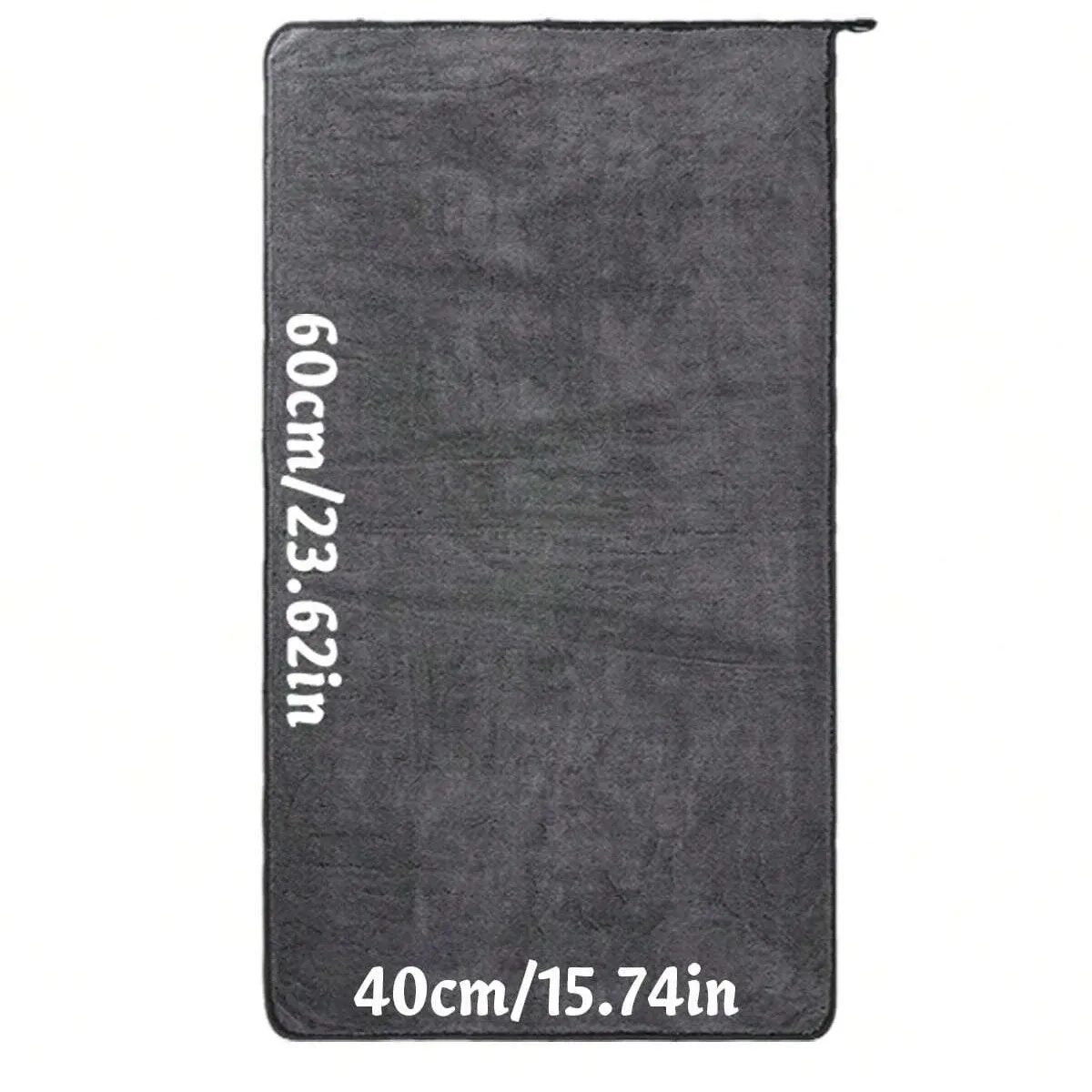 Serviette de lavage en microfibre gris foncé pour voiture, grand format et très absorbante 8