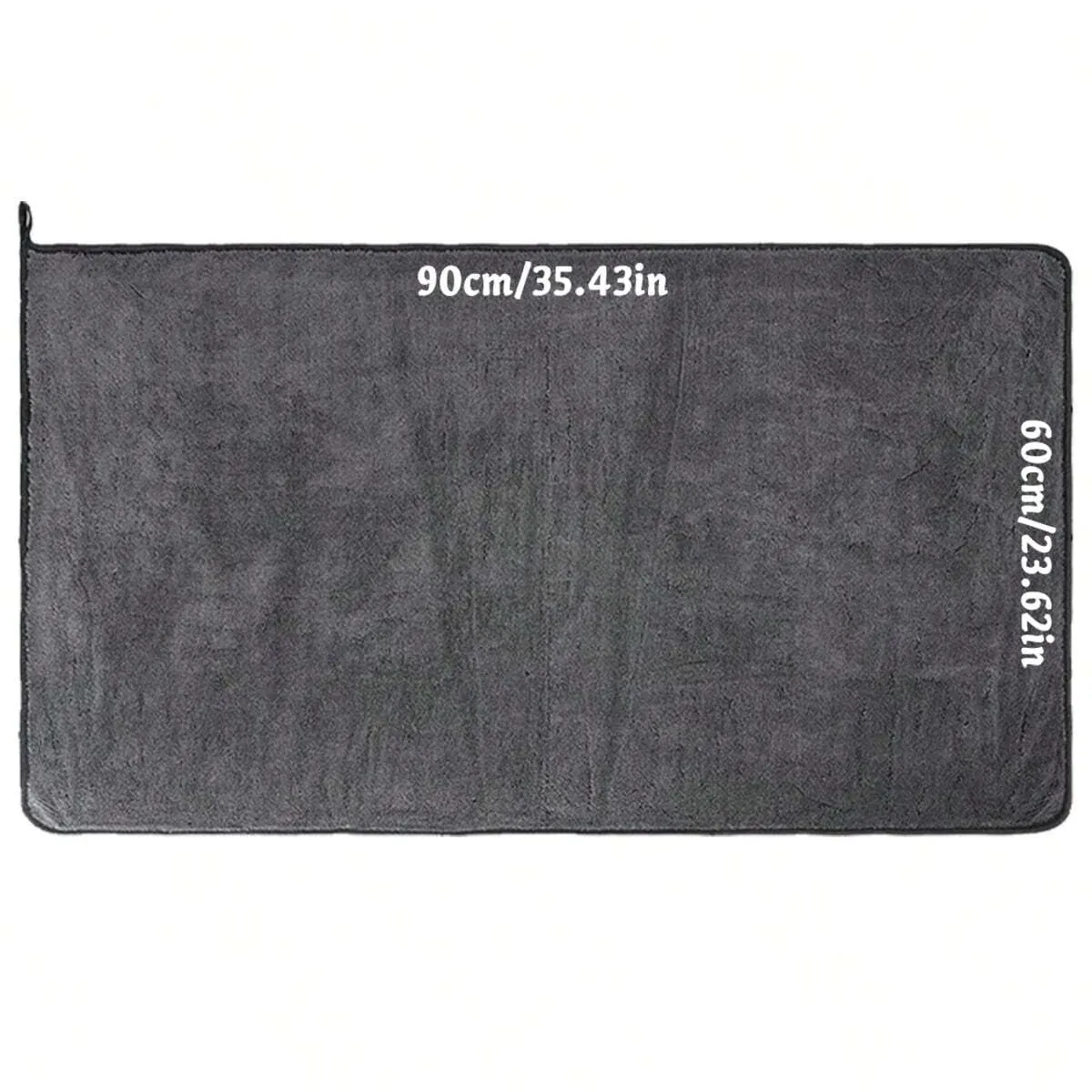Serviette de lavage en microfibre gris foncé pour voiture, grand format et très absorbante 7