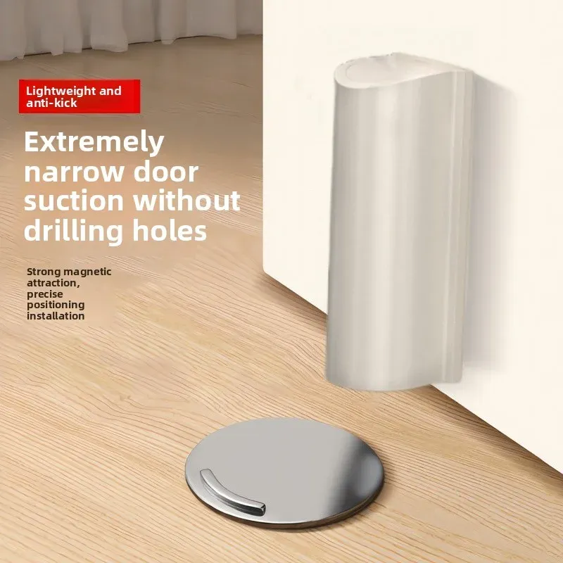 Butée de porte magnétique - Protège les portes et les murs, prévient les chocs, compatible avec tous types de portes, quincaillerie de porte 4