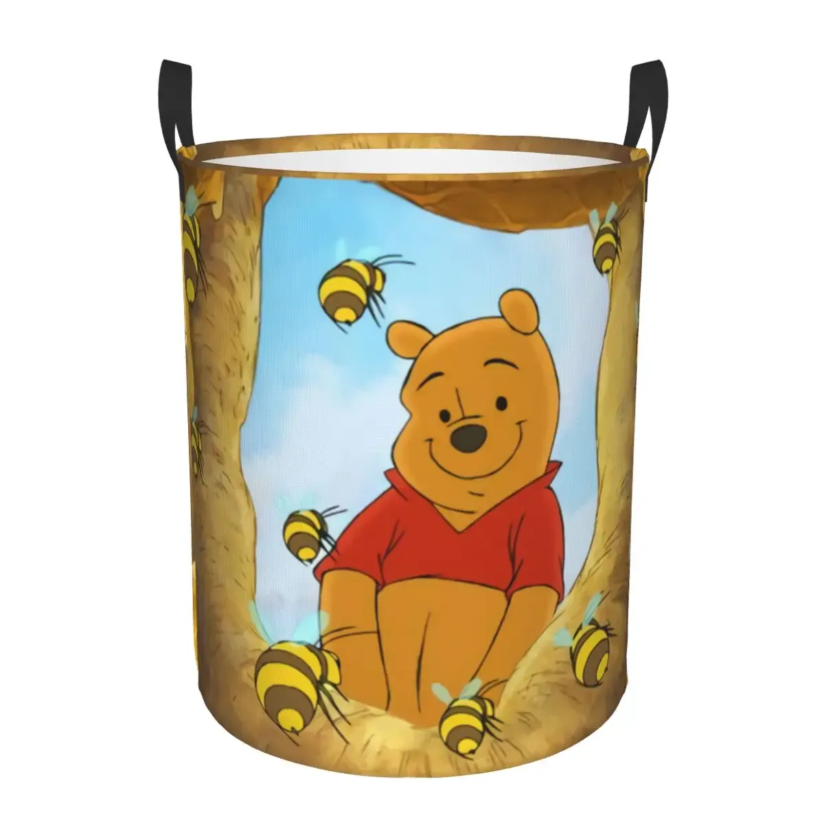 Panier à linge personnalisé Winnie l'Ourson, grand bac de rangement pliable pour vêtements, panier pour bébé 17