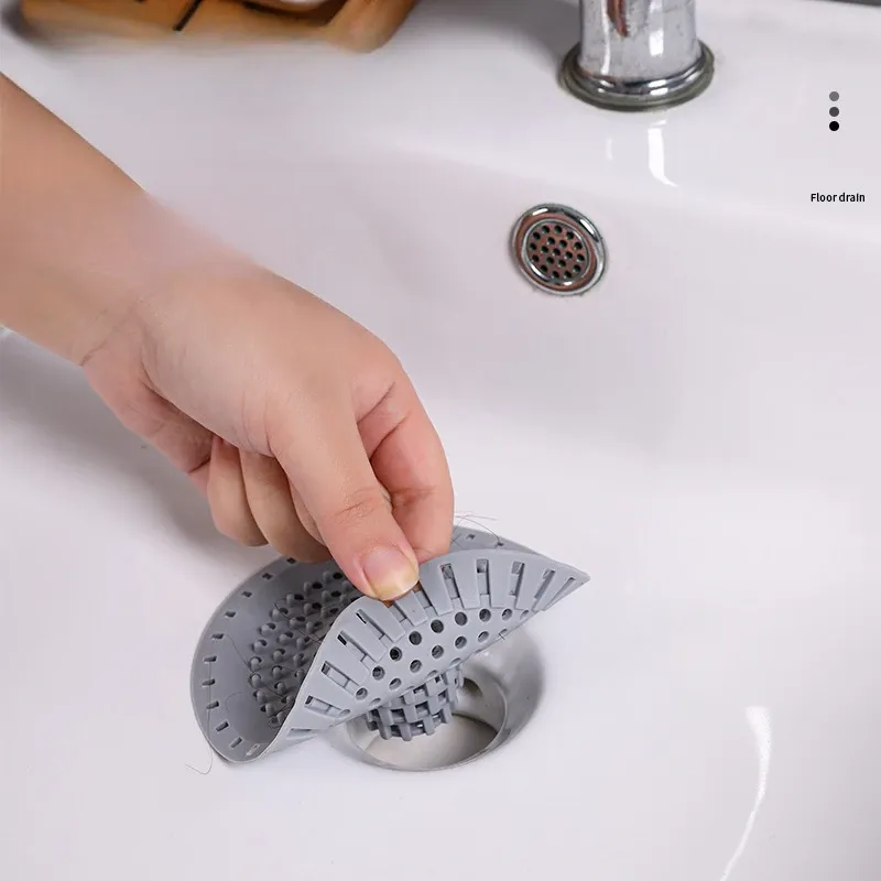 Filtre d'évier de cuisine, filtre de sol de douche domestique, filtre de vidange en silicone, passoire d'évier, collecteur de cheveux pour accessoires de salle de bain 6