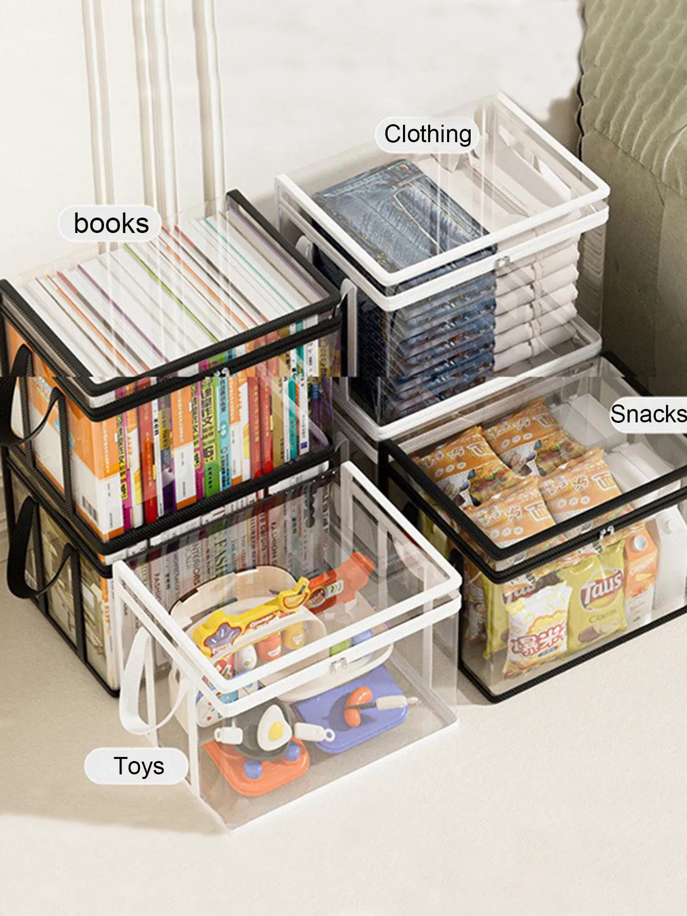Boîte de rangement pour livres, détails pratiques